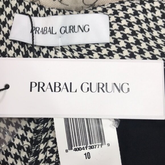 PRABAL GURUNG SIMONE Belted Houndstooth Pants - Picture 9 of 12